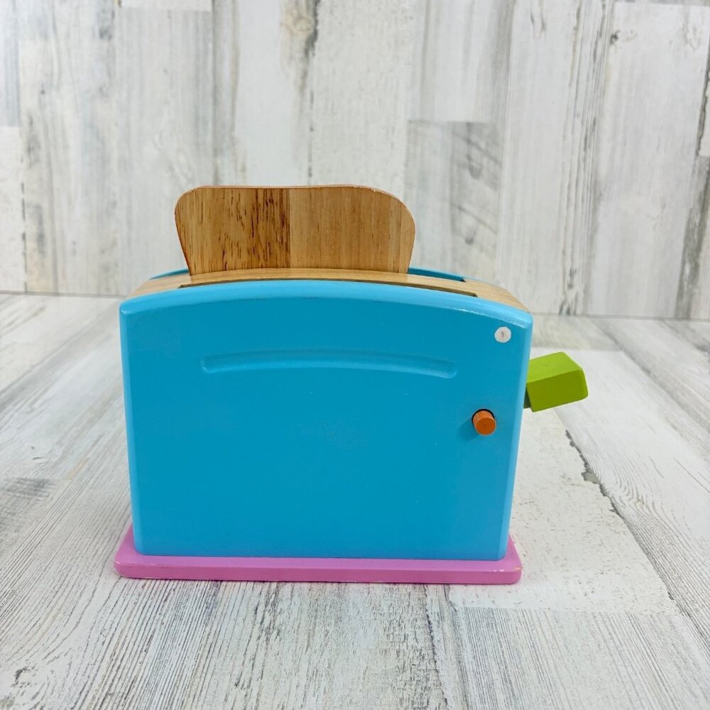 Kidkraft Blue Toaster Set Wooden Toaster Slice of Bread